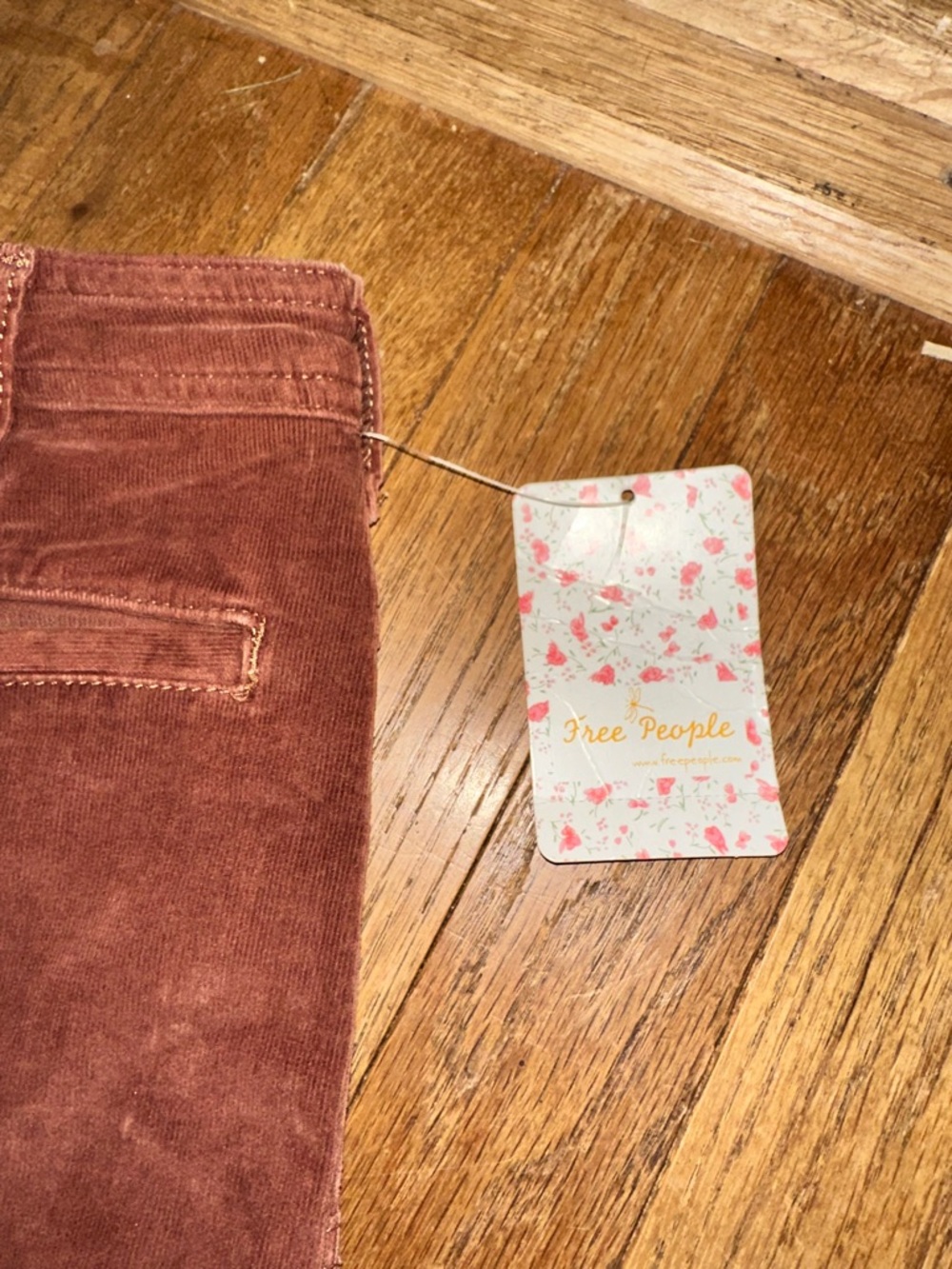 Free People Firecracker Flare Corduroy Jeans “Broke Button” needs repaired - Picture 5 of 13